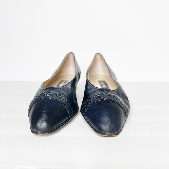 VTG Bally Blue Leather Lucille Heels Size 8 Made in Italy Women’s - Picture 4 of 6